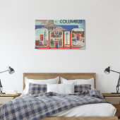 Columbus, Ohio - Grote letterscènes Canvas Afdruk (Insitu (Slaapkamer))