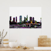 Columbus, Ohio in graffiti Poster (Keuken)