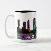 Columbus, Ohio in graffiti Tweekleurige Koffiemok (Links)
