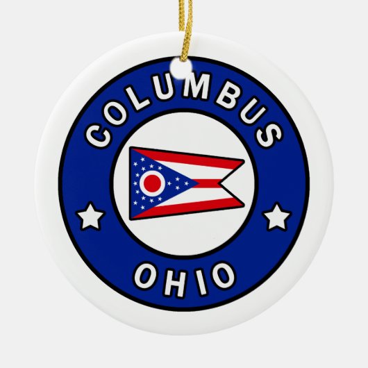 Columbus Ohio Keramisch Ornament (Voorkant)