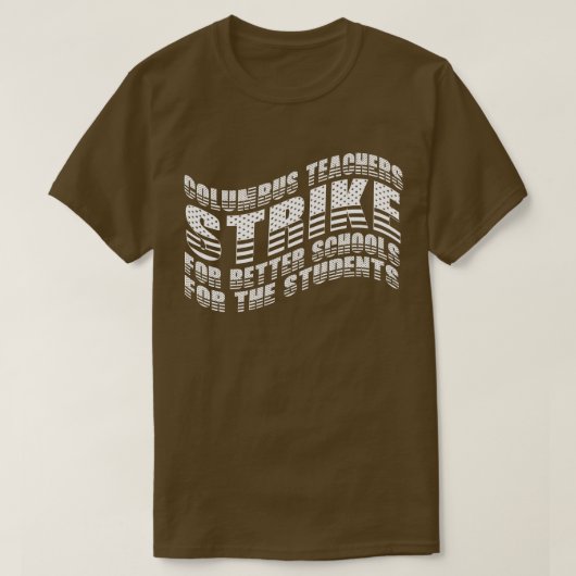Columbus Ohio-leraren staken OH-leraar aan T-shirt (Design voorkant)