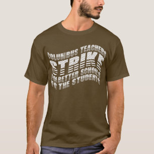 Columbus Ohio-leraren staken OH-leraar aan T-shirt