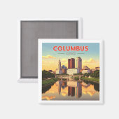  Columbus Ohio Magneet (Voorkant / Achterkant)