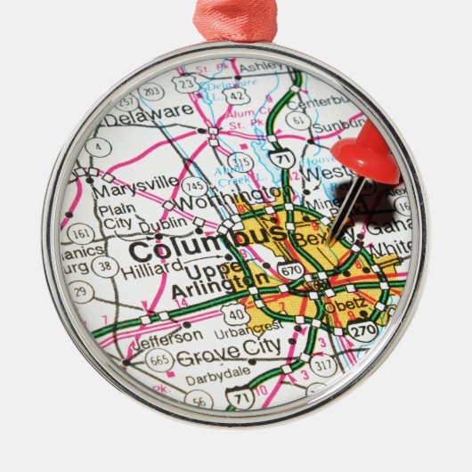 Columbus, Ohio Metalen Ornament (Voorkant)