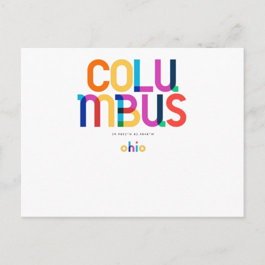 Columbus Ohio Mid Century, Pop Art, Briefkaart (Voorkant)