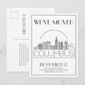 Columbus, Ohio Modern Deco | Adres wijzigen Aankondigingskaart (Voorkant / Achterkant)
