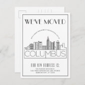 Columbus, Ohio Modern Deco | Adreswijziging Aankondigingskaart (Voorkant / Achterkant)