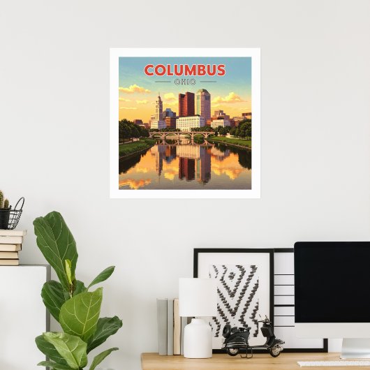  Columbus Ohio Poster (Thuiskantoor)