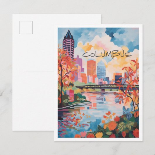 Columbus Ohio Reis Esthetiek Briefkaart (Voorkant / Achterkant)