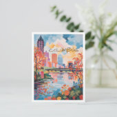 Columbus Ohio Reis Esthetiek Briefkaart (Staand voorkant)