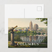 Columbus Ohio Reizen Briefkaart (Voorkant / Achterkant)