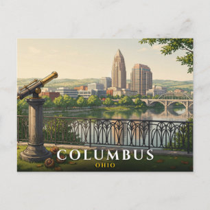 Columbus Ohio Reizen Briefkaart