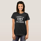 Columbus Ohio  Retro netnummer T-shirt (Voorkant volledig)