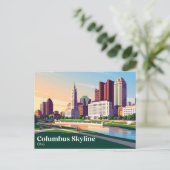 Columbus Ohio Silhouette Briefkaart (Staand voorkant)