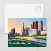 Columbus Ohio Silhouette Briefkaart (Voorkant / Achterkant)
