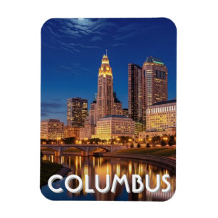 Columbus Ohio Silhouette Reis Magneet