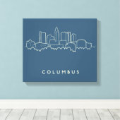 Columbus, Ohio Skyline Canvas Afdruk (Insitu (Houten vloer))