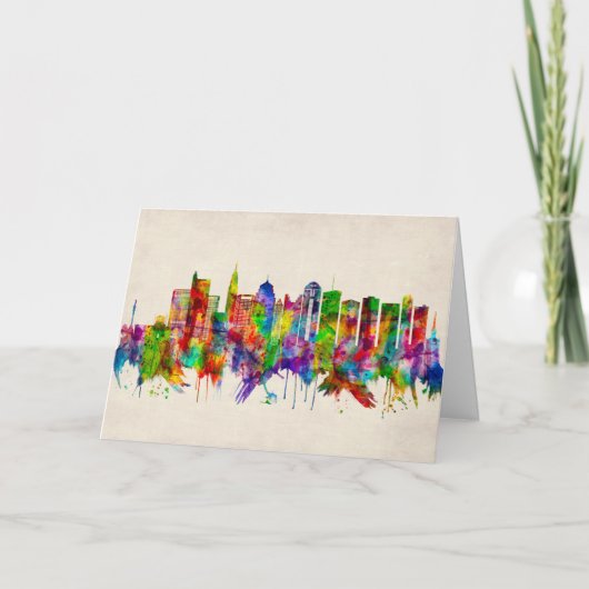 Columbus Ohio skyline Feestdagen Kaart (Voorkant)