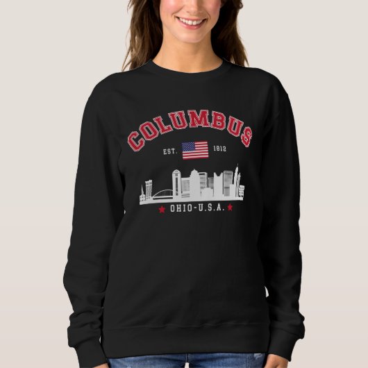 Columbus Ohio Skyline Graphic Trui (Voorkant)
