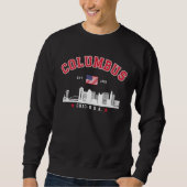 Columbus Ohio Skyline Illustration Trui (Voorkant)