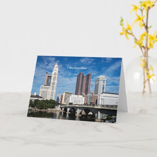 Columbus, Ohio skyline Kaart (Gele Bloem)