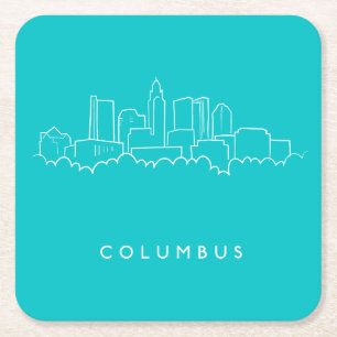 Columbus, Ohio Skyline Kartonnen Onderzetters