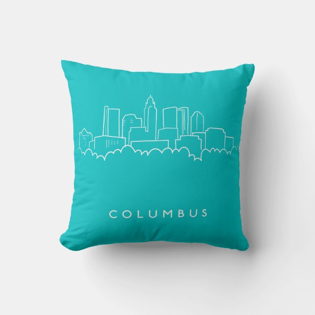 Columbus, Ohio Skyline Kussen (Voorkant)