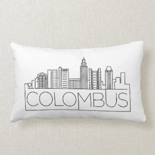 Columbus, Ohio Skyline Lumbar Pillow Kussen