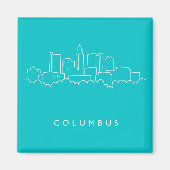 Columbus, Ohio Skyline Magneet (Voorkant)