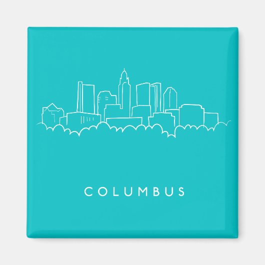 Columbus, Ohio Skyline Magneet (Voorkant)
