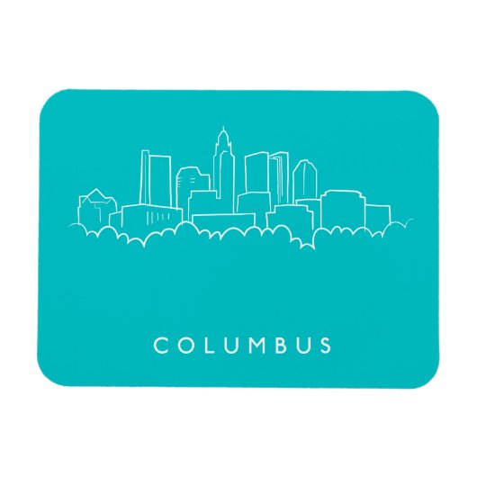 Columbus, Ohio Skyline Magneet (Horizontaal)