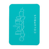 Columbus, Ohio Skyline Magneet (Verticaal)