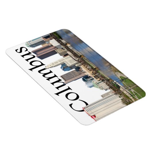 Columbus Ohio skyline met Columbus in de lucht Magneet (Rechterzijde)