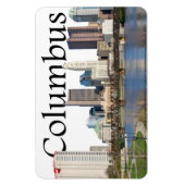 Columbus Ohio skyline met Columbus in de lucht Magneet (Verticaal)