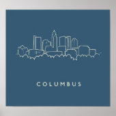 Columbus, Ohio Skyline Poster (Voorkant)