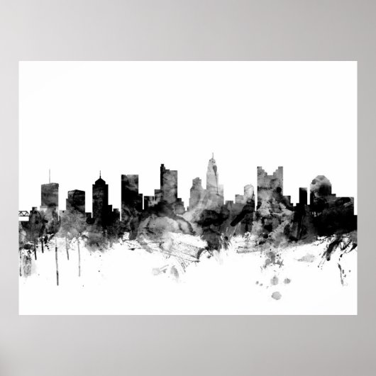 Columbus Ohio Skyline Poster (Voorkant)