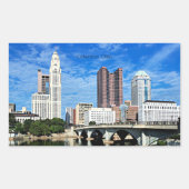 Columbus, Ohio skyline Rechthoekige Sticker (Voorkant)