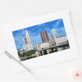 Columbus, Ohio skyline Rechthoekige Sticker (Envelop)