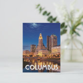 Columbus Ohio Skyline Reis Briefkaart (Staand voorkant)