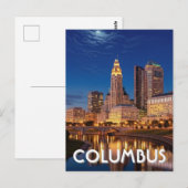 Columbus Ohio Skyline Reis Briefkaart (Voorkant / Achterkant)