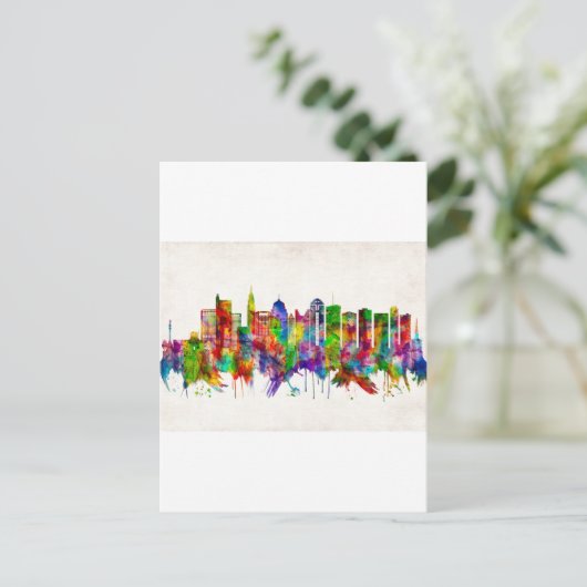 Columbus Ohio skyline Uitnodiging Briefkaart (Staand voorkant)