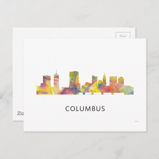 COLUMBUS, OHIO SKYLINE WB1 - BRIEFKAART (Voorkant / Achterkant)