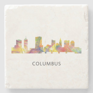 COLUMBUS, OHIO SKYLINE WB1 - STENEN ONDERZETTER