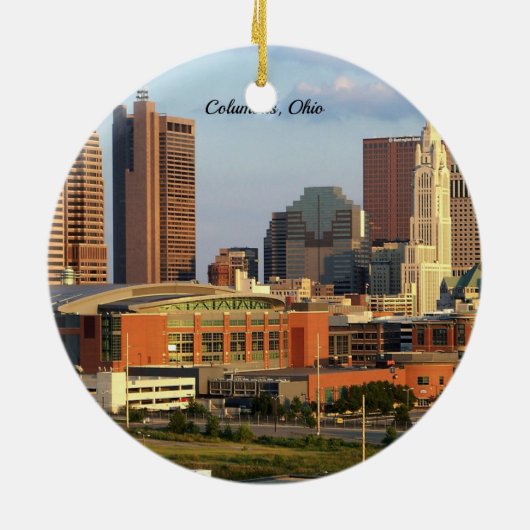 Columbus, Ohio stadsgezicht Keramisch Ornament (Achterkant)