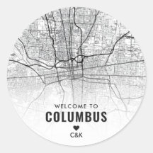 Columbus, Ohio Stadsplattegrond | Bruiloft Welkom
