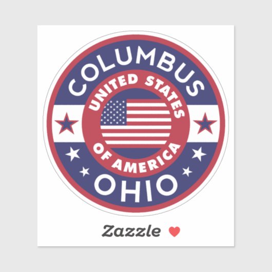 COLUMBUS, Ohio Sticker (Vel)