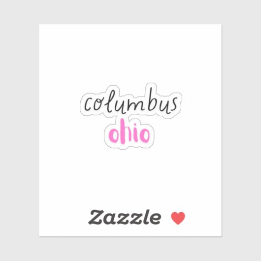 Columbus Ohio Sticker (Vel)