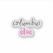 Columbus Ohio Sticker (Voorkant)