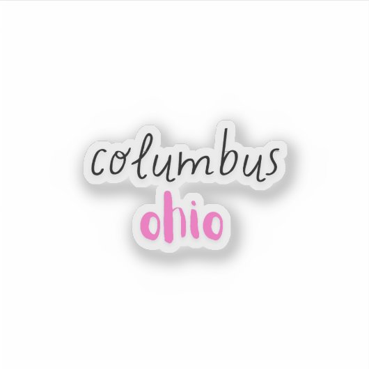 Columbus Ohio Sticker (Voorkant)
