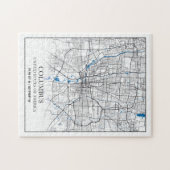 Columbus Ohio USA Travel City Map Poster Legpuzzel (Horizontaal)
